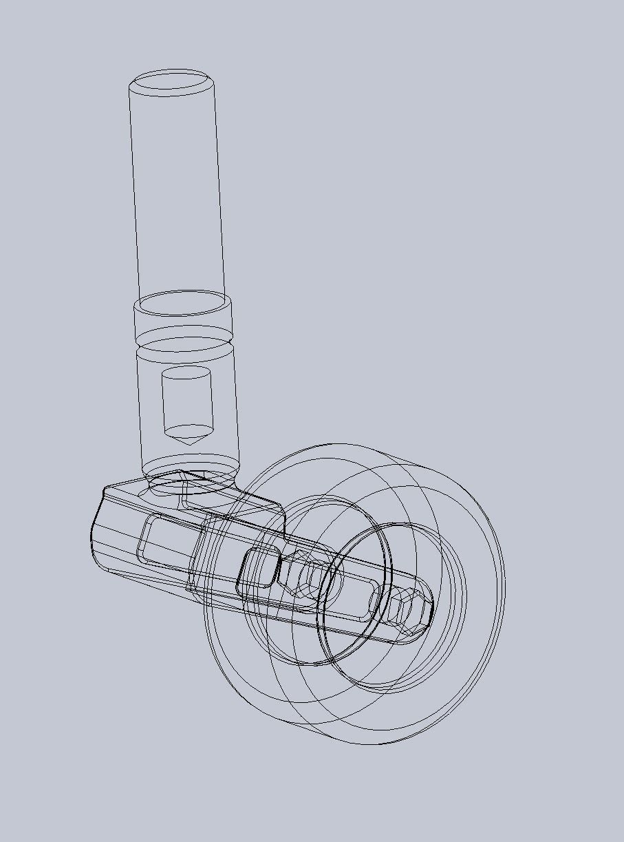 A5M4 Tail wheel 3D print model_1