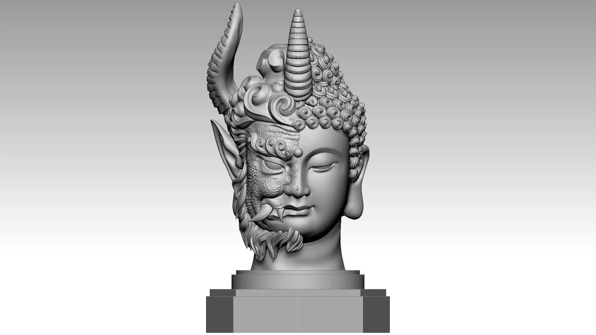 2 sides good and evil 3D print model