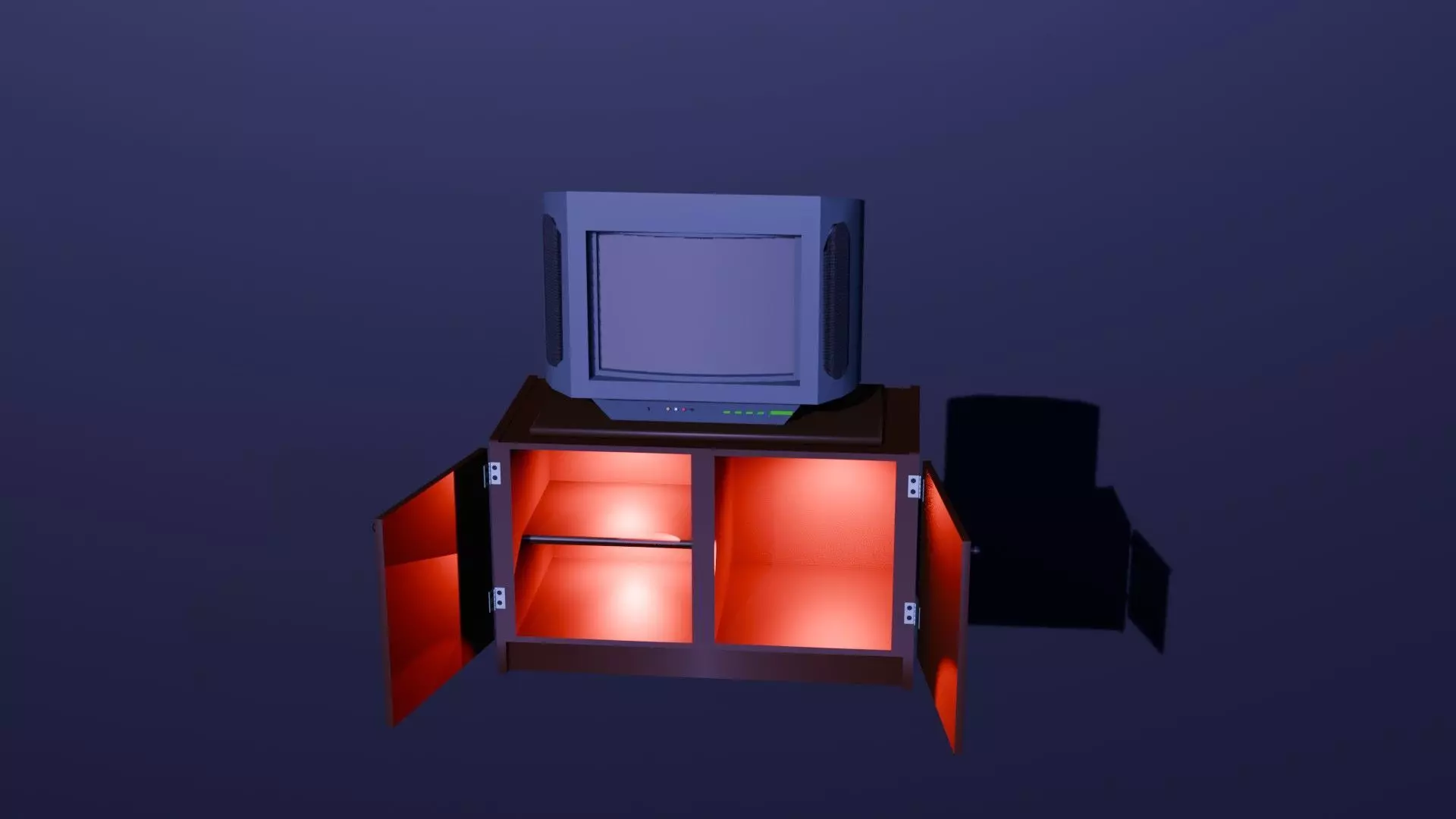 tv and nightstand 3D model_0