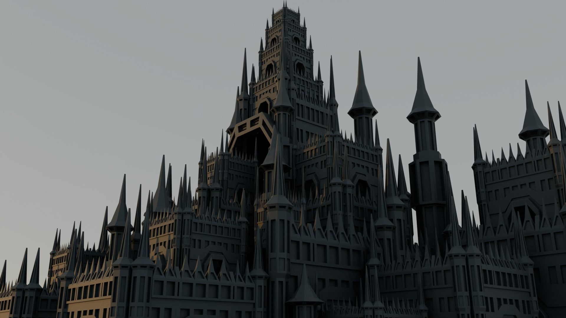 Haunted Villain Castle Low Poly Low-poly 3D model_2