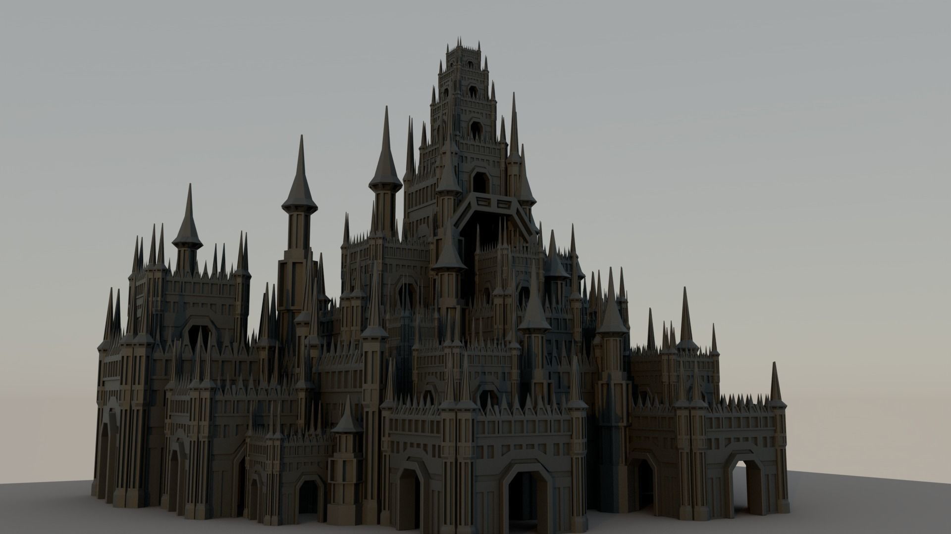 Haunted Villain Castle Low Poly Low-poly 3D model_3