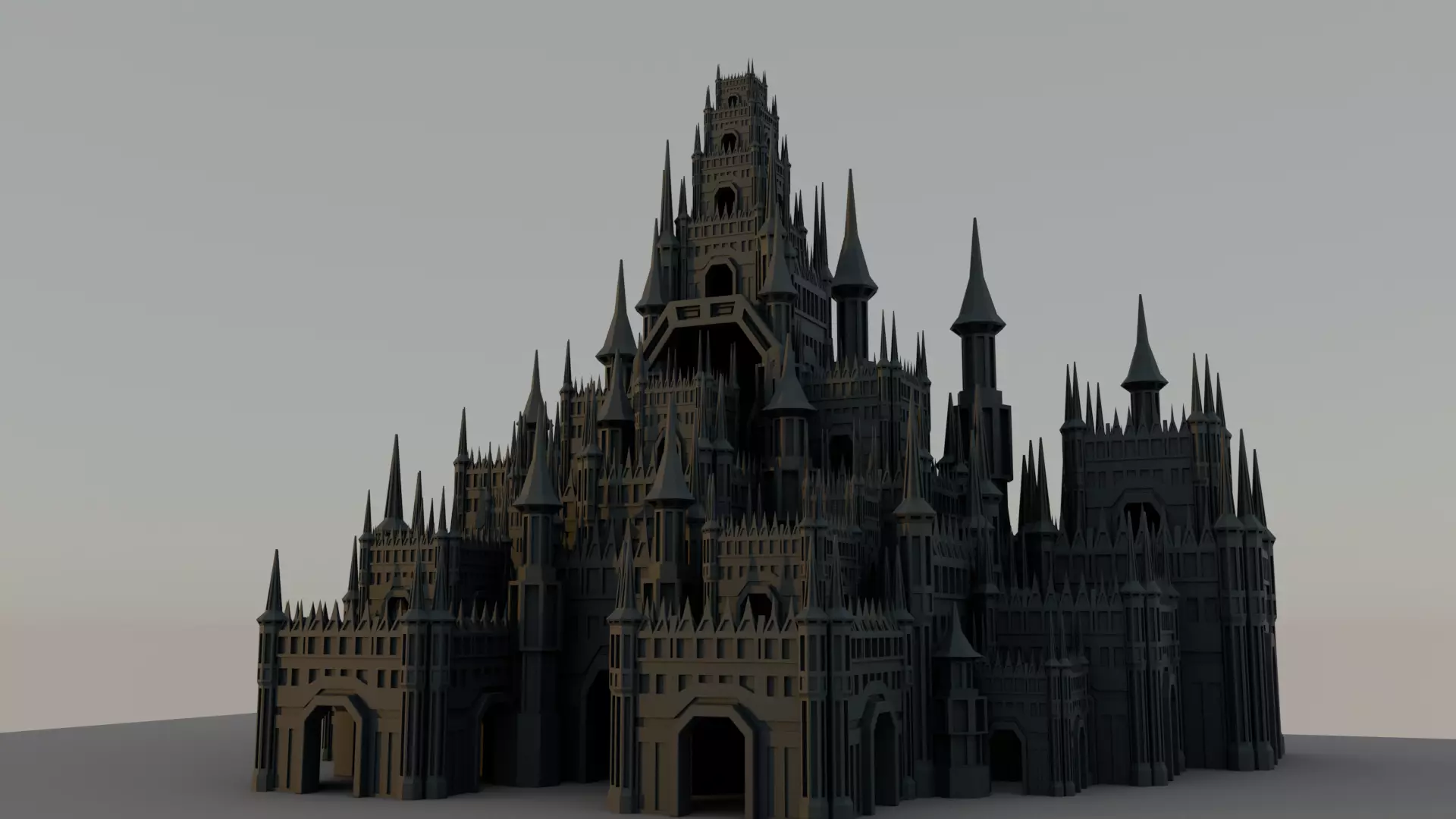 Haunted Villain Castle Low Poly Low-poly 3D model_0