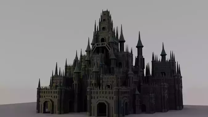 Haunted Villain Castle Low Poly