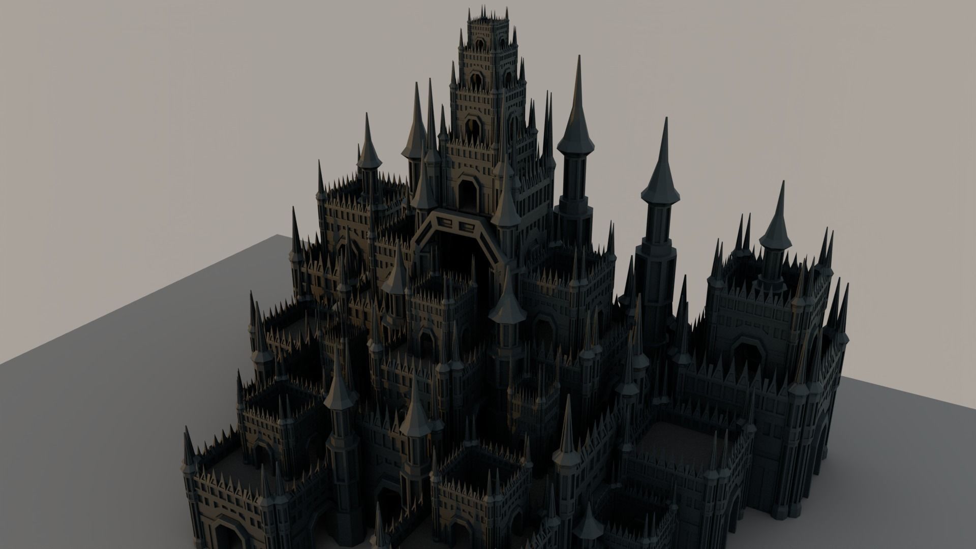 Haunted Villain Castle Low Poly Low-poly 3D model_4