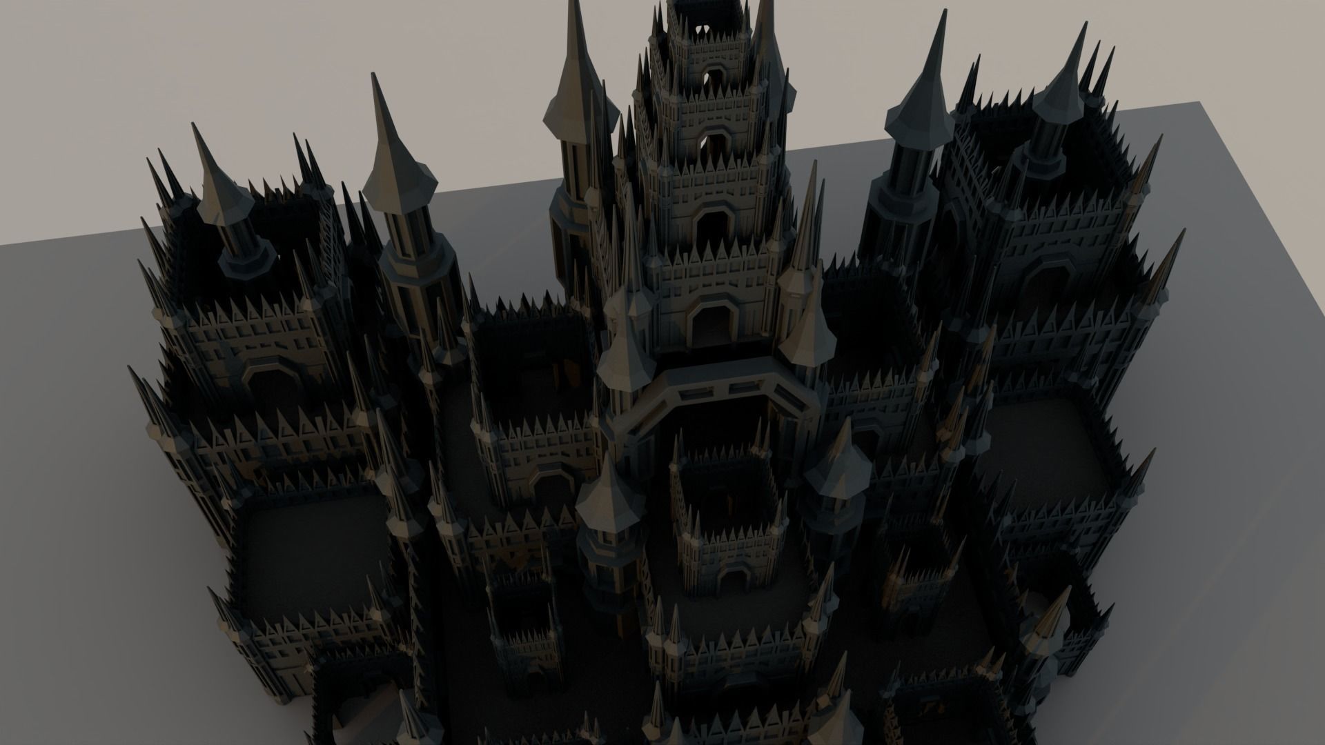 Haunted Villain Castle Low Poly Low-poly 3D model_6
