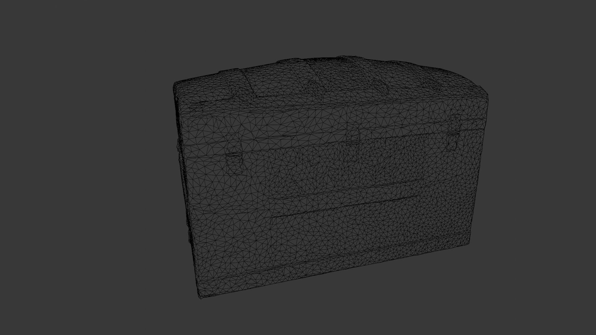 Wooden Trunk Box Low-poly 3D model_13