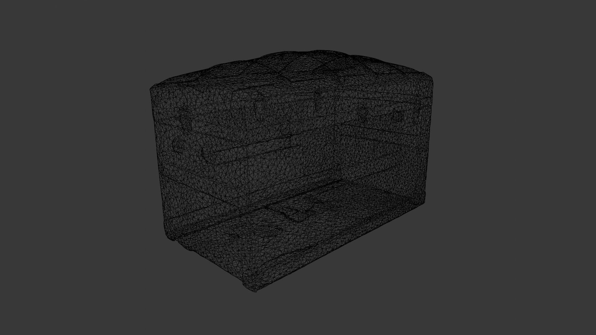 Wooden Trunk Box Low-poly 3D model_12
