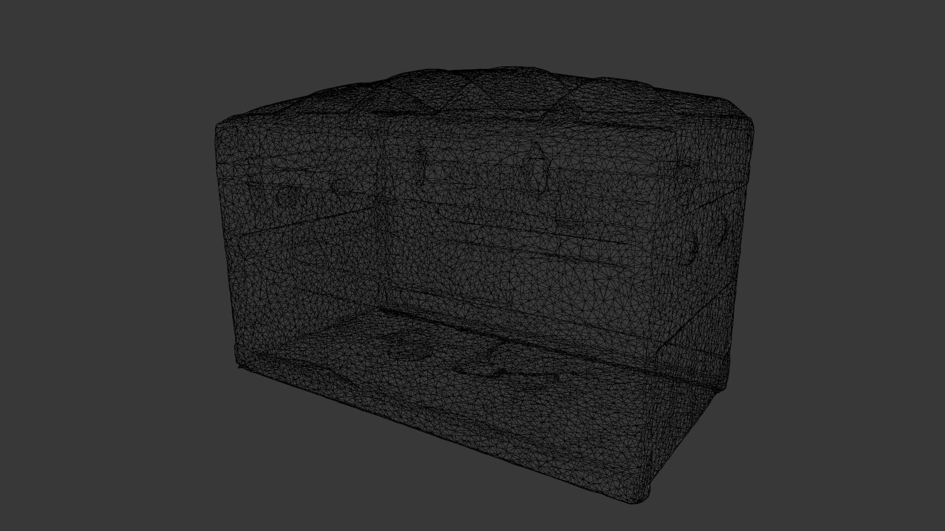 Wooden Trunk Box Low-poly 3D model_15