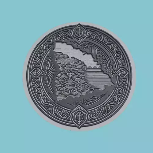 Senegal Map Medallion Wall Art Printer