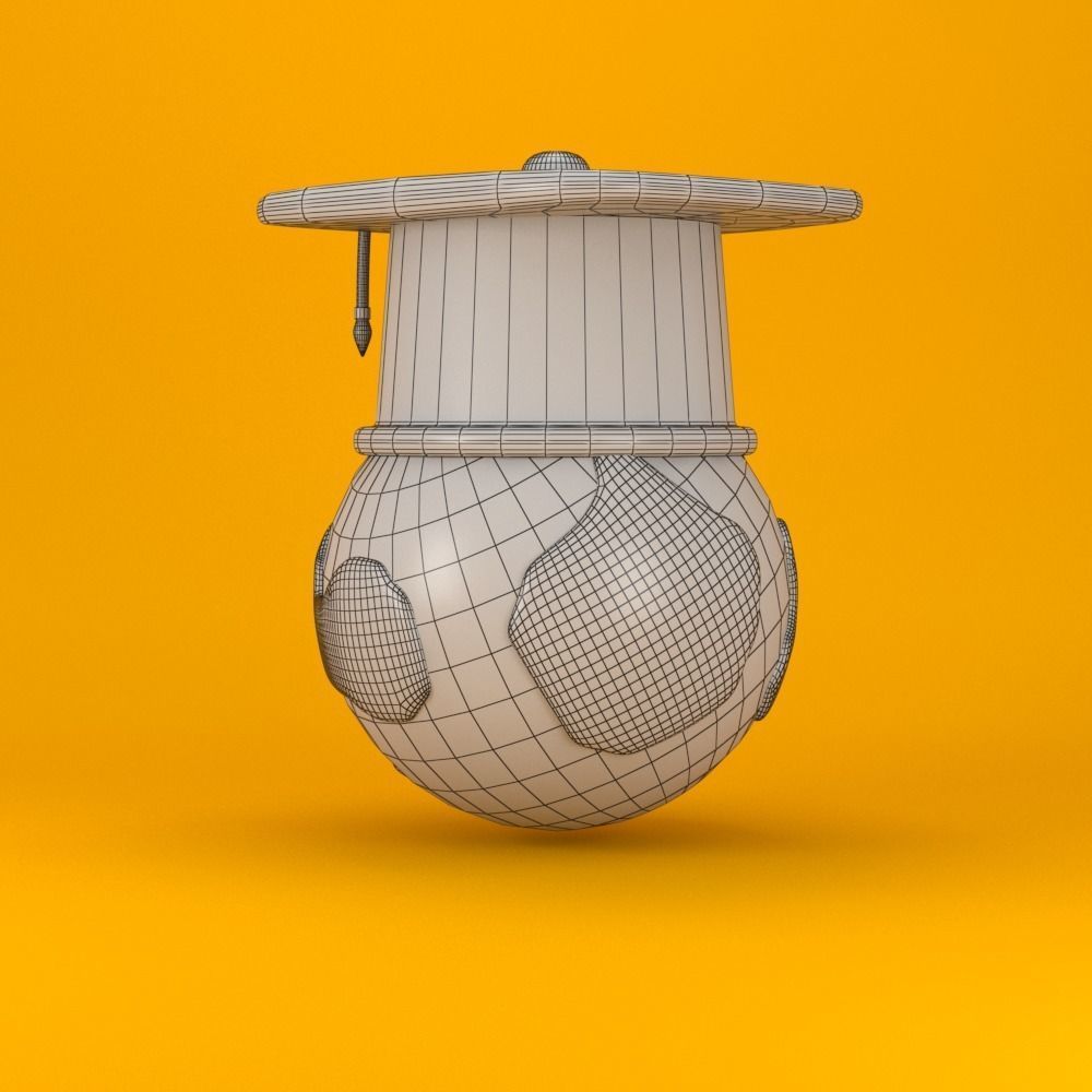 Graduation world Low-poly 3D model_6