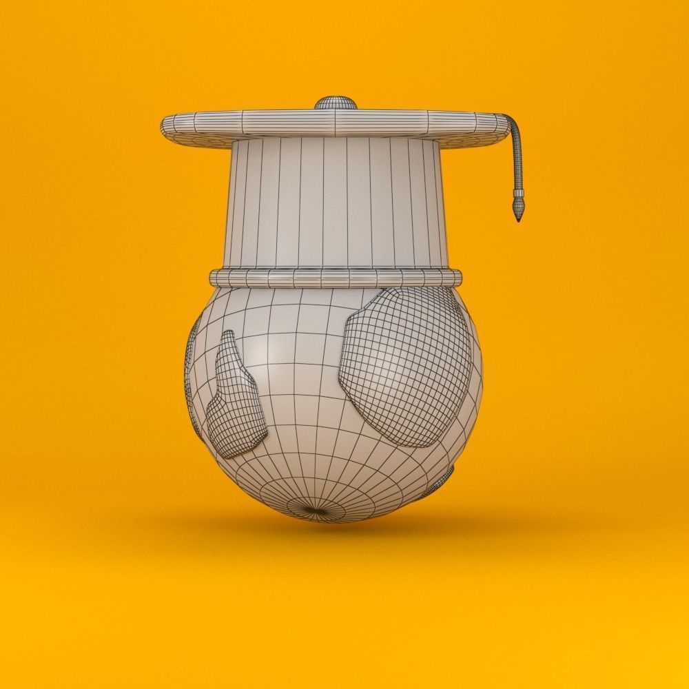 Graduation world Low-poly 3D model_2