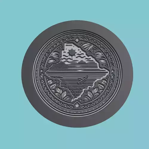 Senegal Map Medallion Wall Art Printer