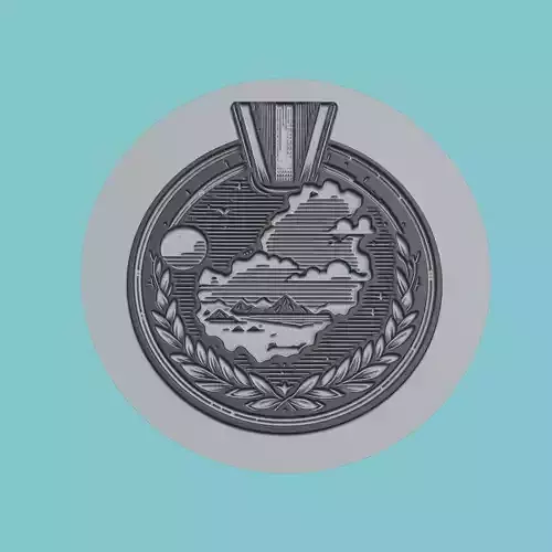 Seychelles Map Medallion Wall Art Printer