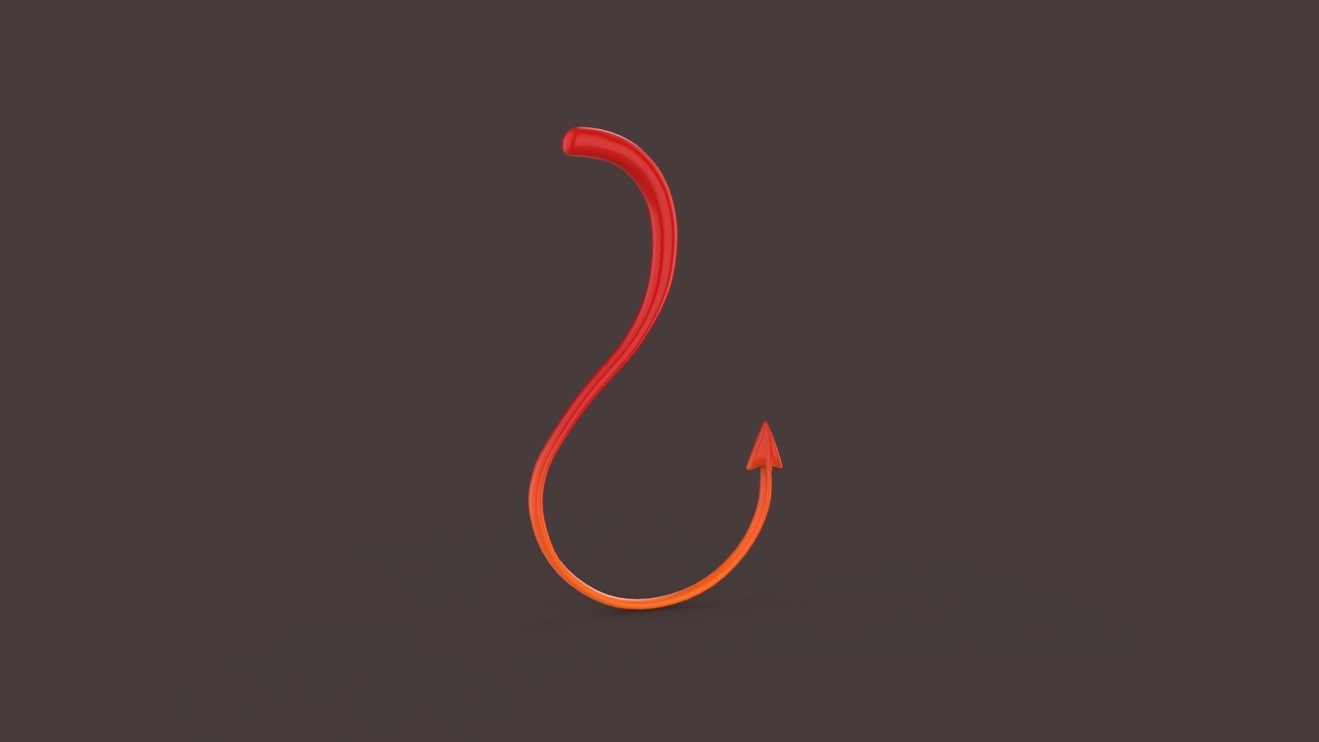 Prop86 Devil Tail Low-poly 3D model_15