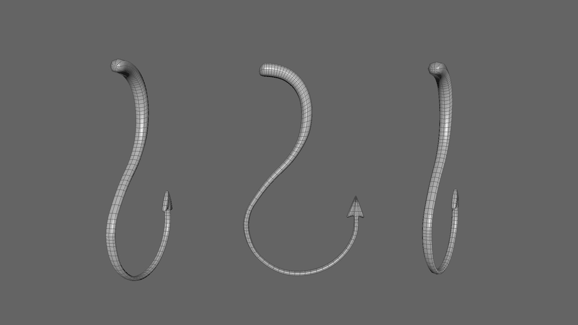 Prop86 Devil Tail Low-poly 3D model_9