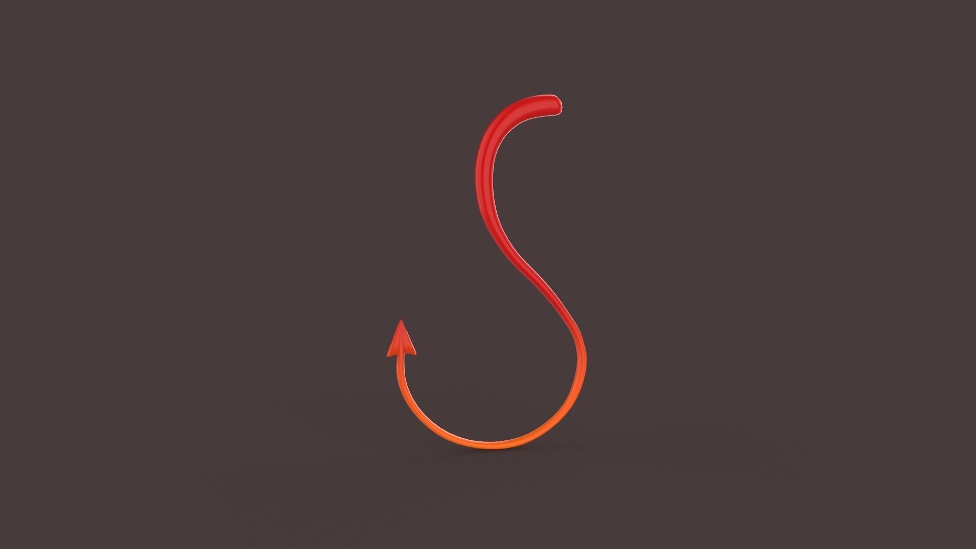 Prop86 Devil Tail Low-poly 3D model_17