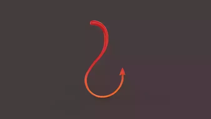 Prop86 Devil Tail Low-poly 3D model