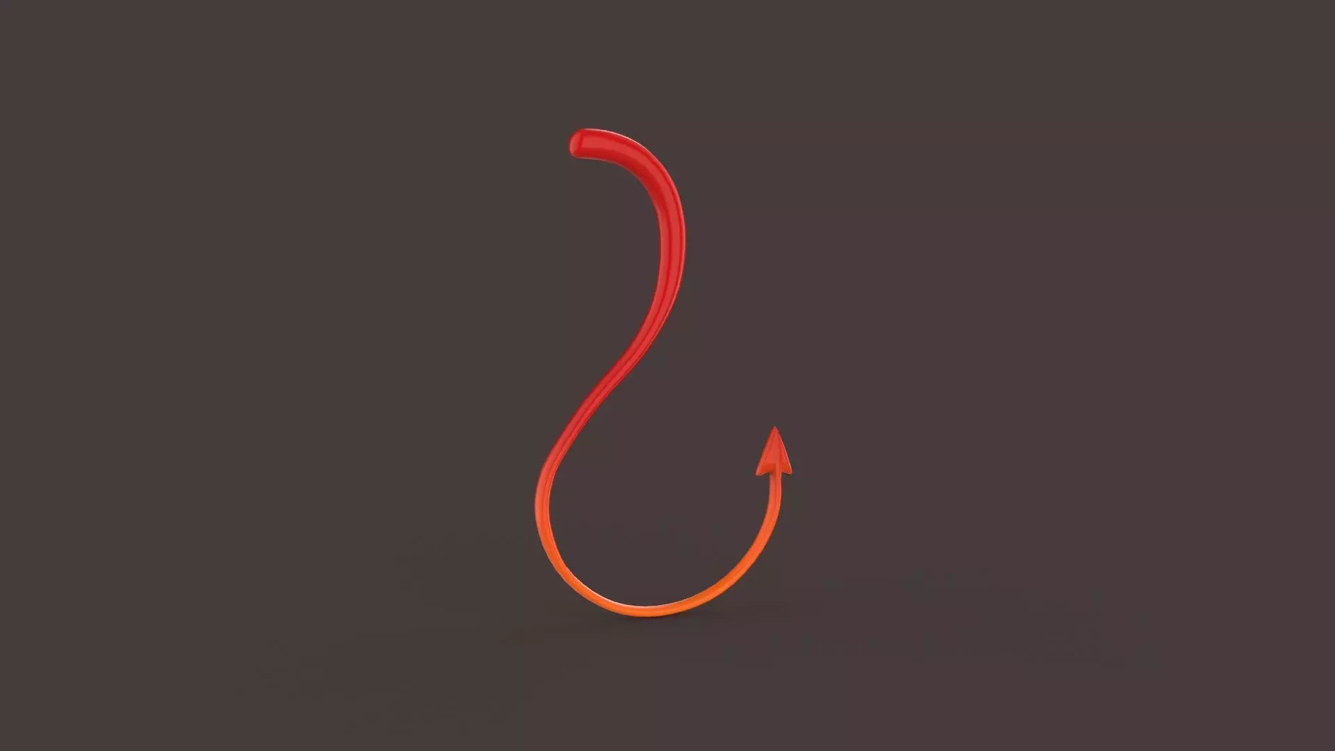 Prop86 Devil Tail Low-poly 3D model_0