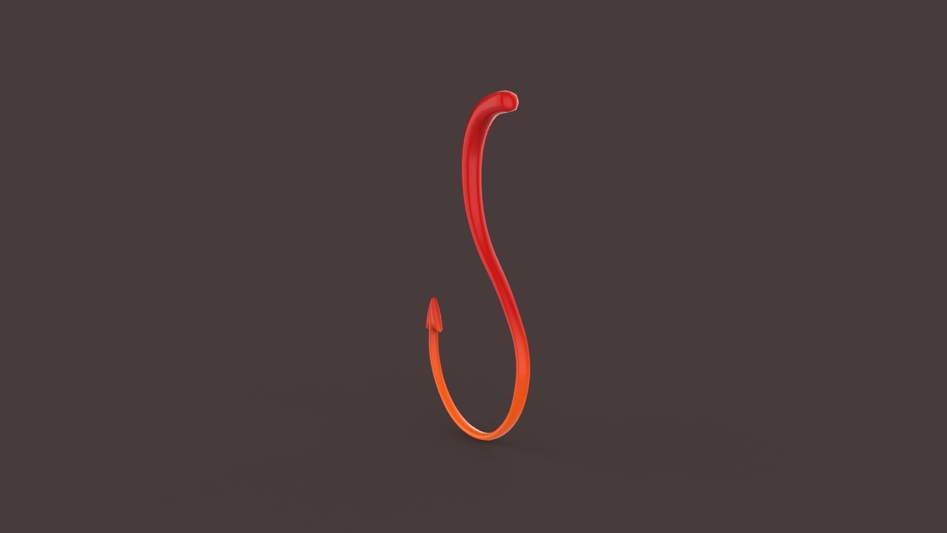 Prop86 Devil Tail Low-poly 3D model_11