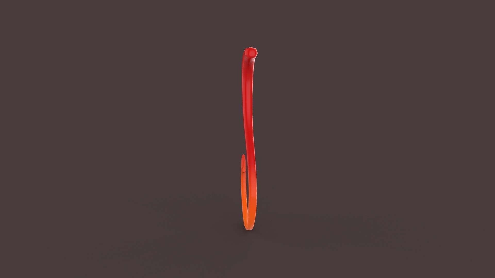 Prop86 Devil Tail Low-poly 3D model_12