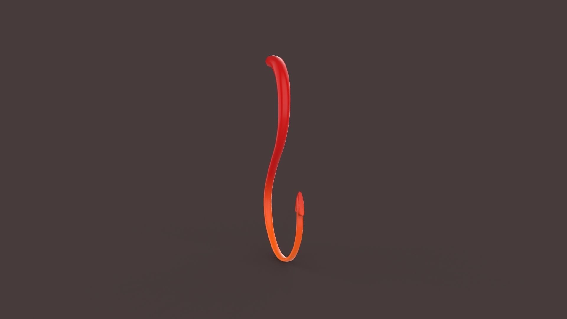 Prop86 Devil Tail Low-poly 3D model_4