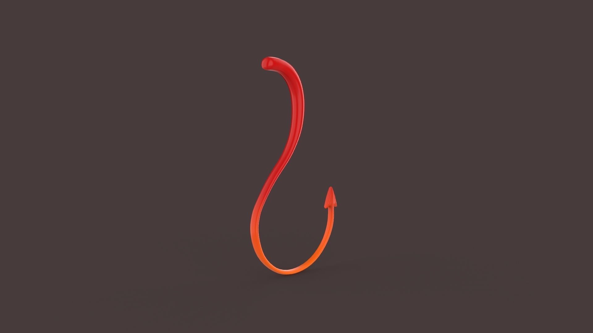 Prop86 Devil Tail Low-poly 3D model_14