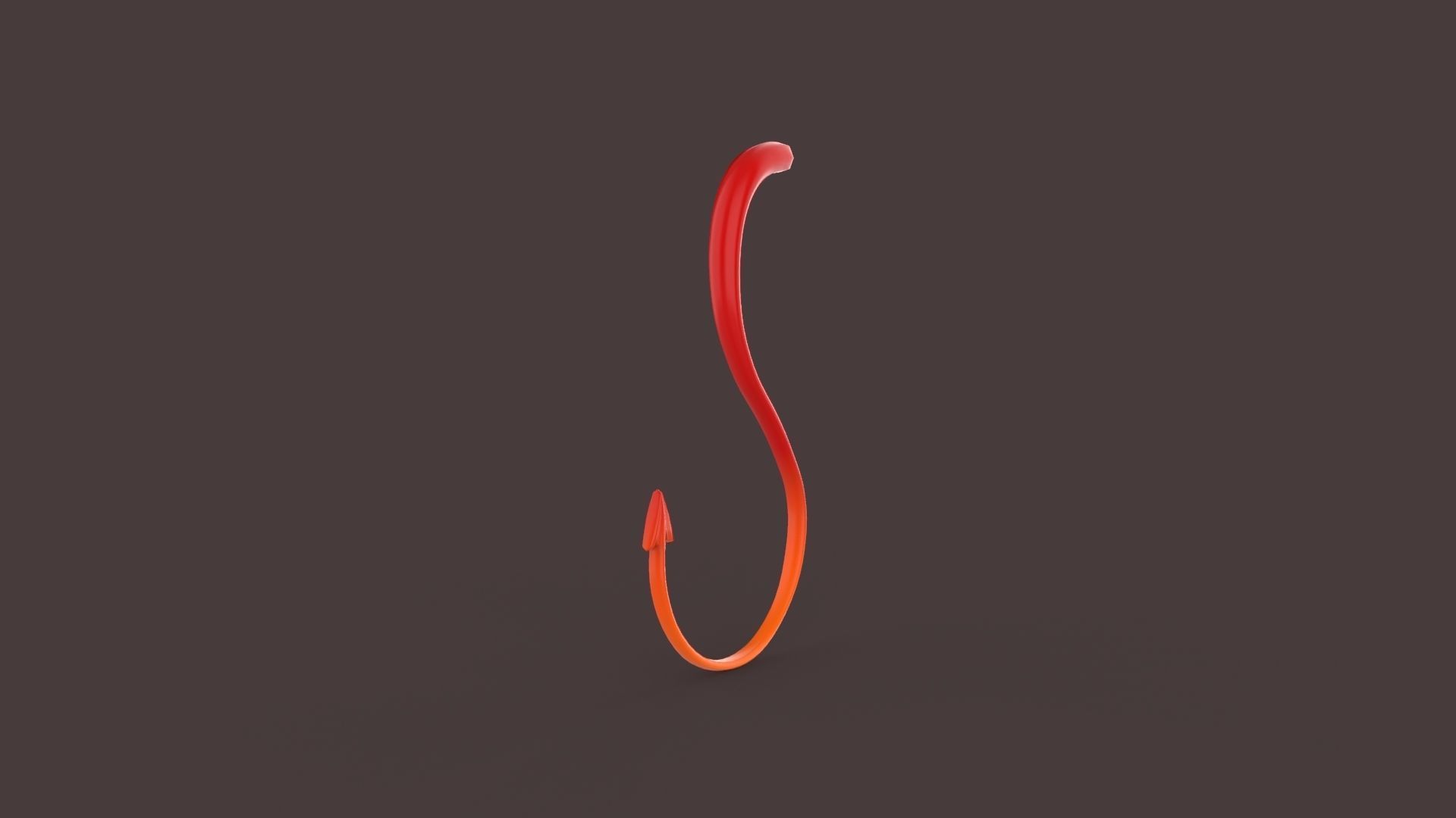 Prop86 Devil Tail Low-poly 3D model_6