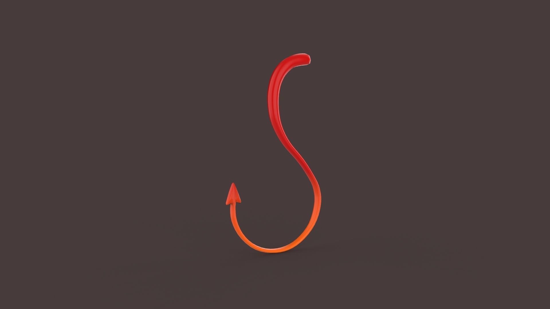 Prop86 Devil Tail Low-poly 3D model_16