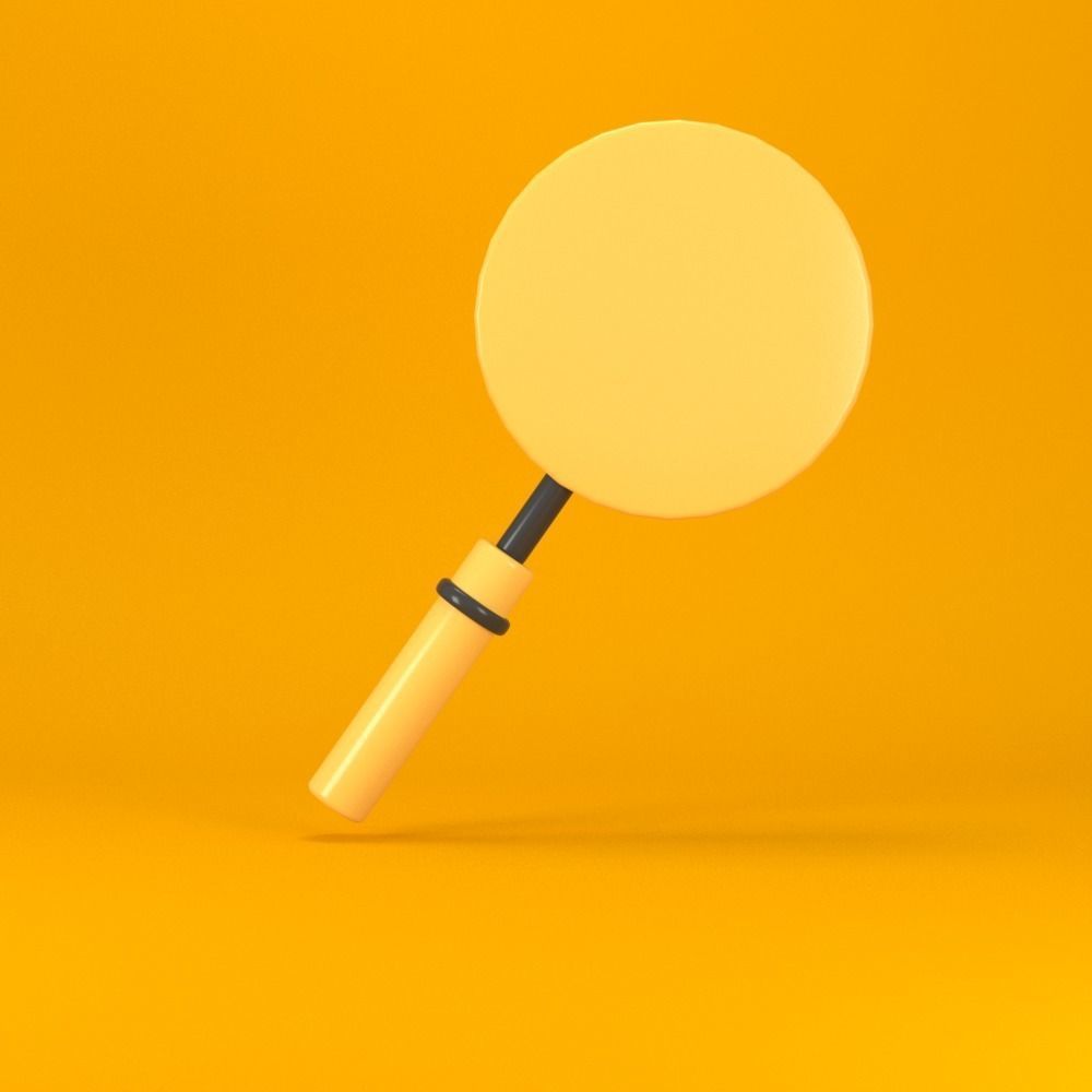 magnifying glass low poly 3d model Low-poly 3D model_7