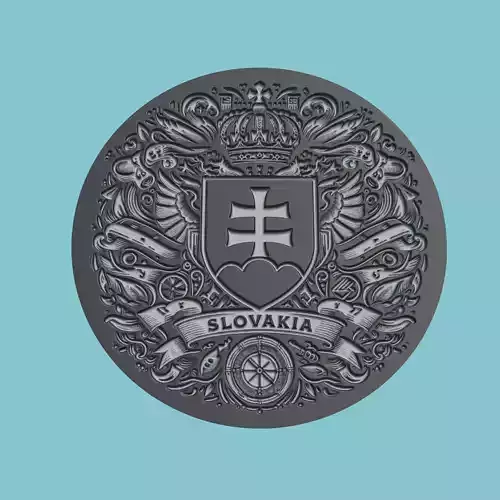 Slovakia Map Medallion Wall Art Printer