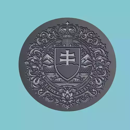 Slovakia Map Medallion Wall Art Printer