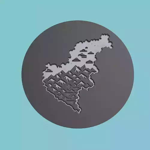 Slovenia Map Medallion Wall Art Printer