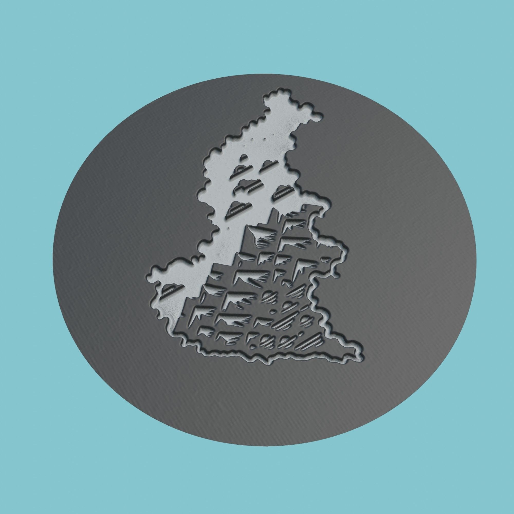 Slovenia Map Medallion Wall Art Printer 3D print model_1