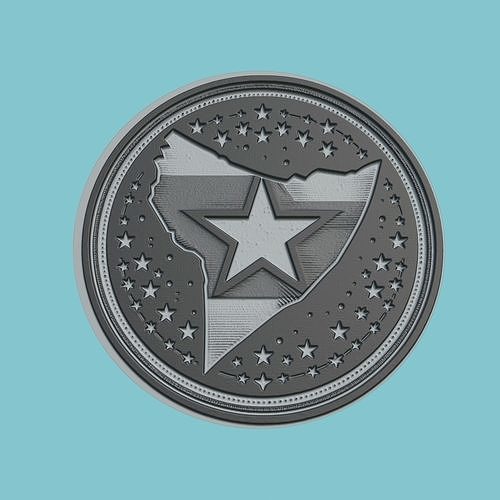 Somalia Map Medallion Wall Art Printer 3D print model