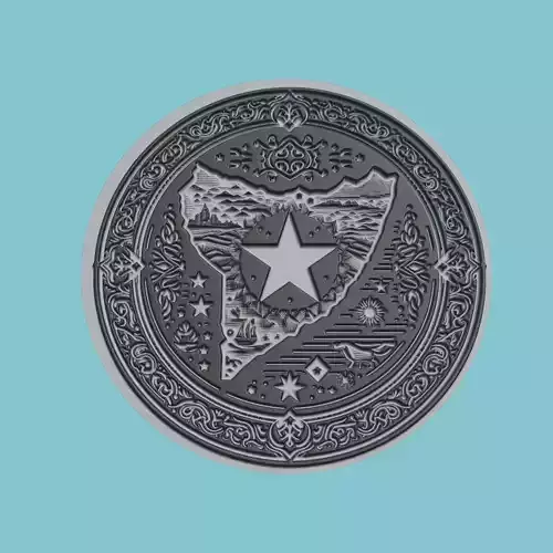Somalia Map Medallion Wall Art Printer