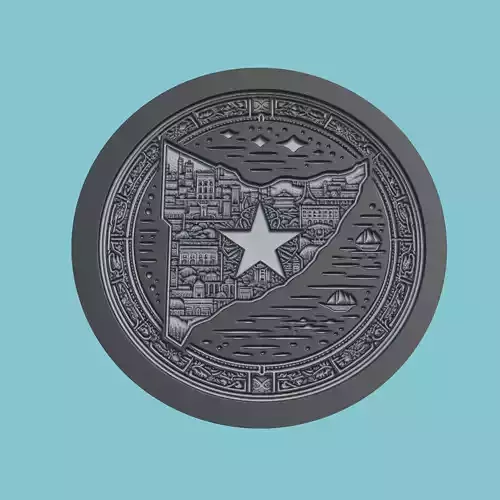 Somalia Map Medallion Wall Art Printer