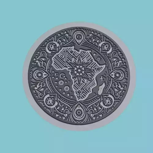 South Africa Map Medallion Wall Art Printer