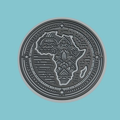 South Africa Map Medallion Wall Art Printer 3D print model