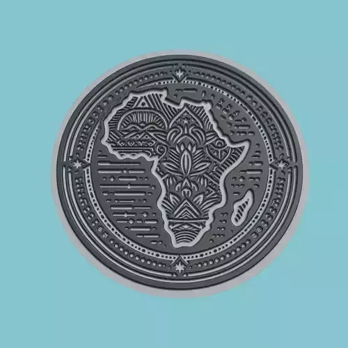South Africa Map Medallion Wall Art Printer
