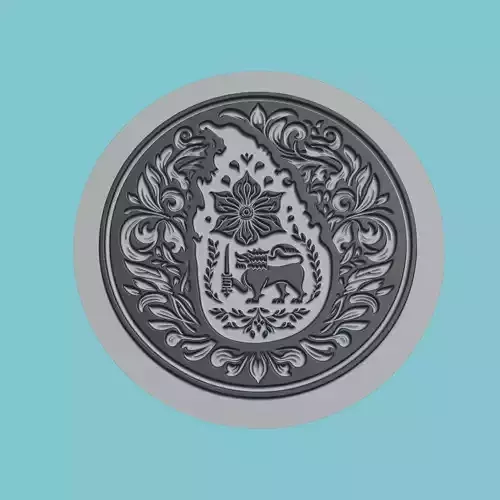 Sri Lanka Map Medallion Wall Art Printer