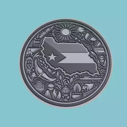 Sudan Map Medallion Wall Art Printer