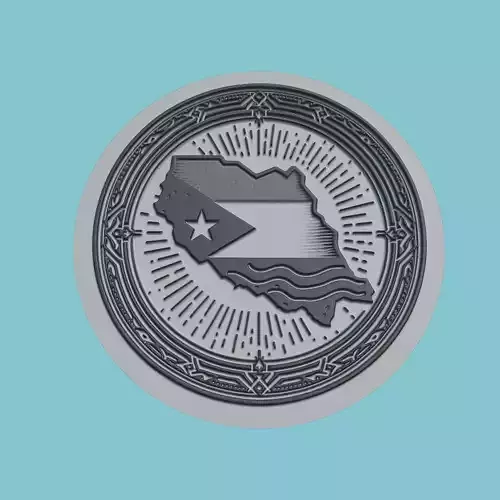 Sudan Map Medallion Wall Art Printer