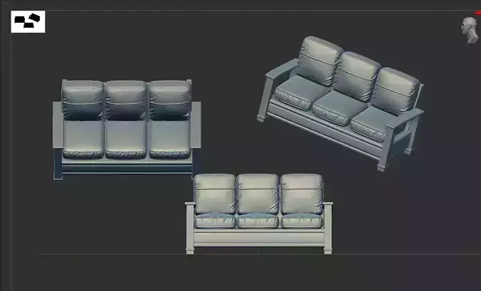 Sofa chair 3D print model
