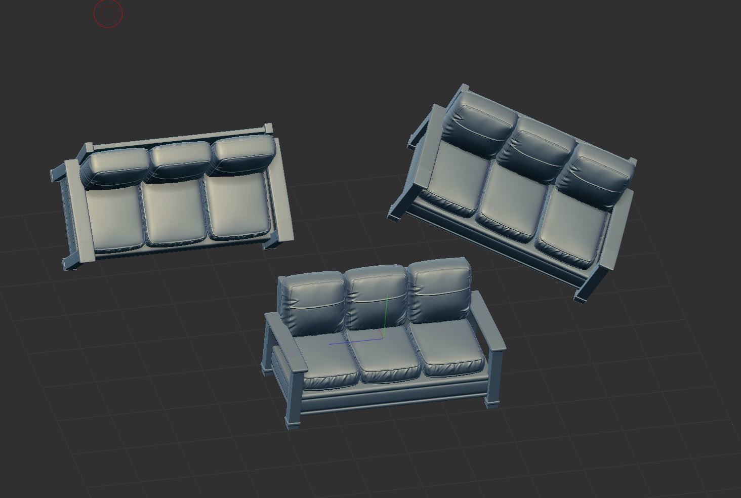 Sofa chair 3D print model_3