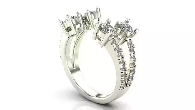 Diamond Ring for Women 3D print model