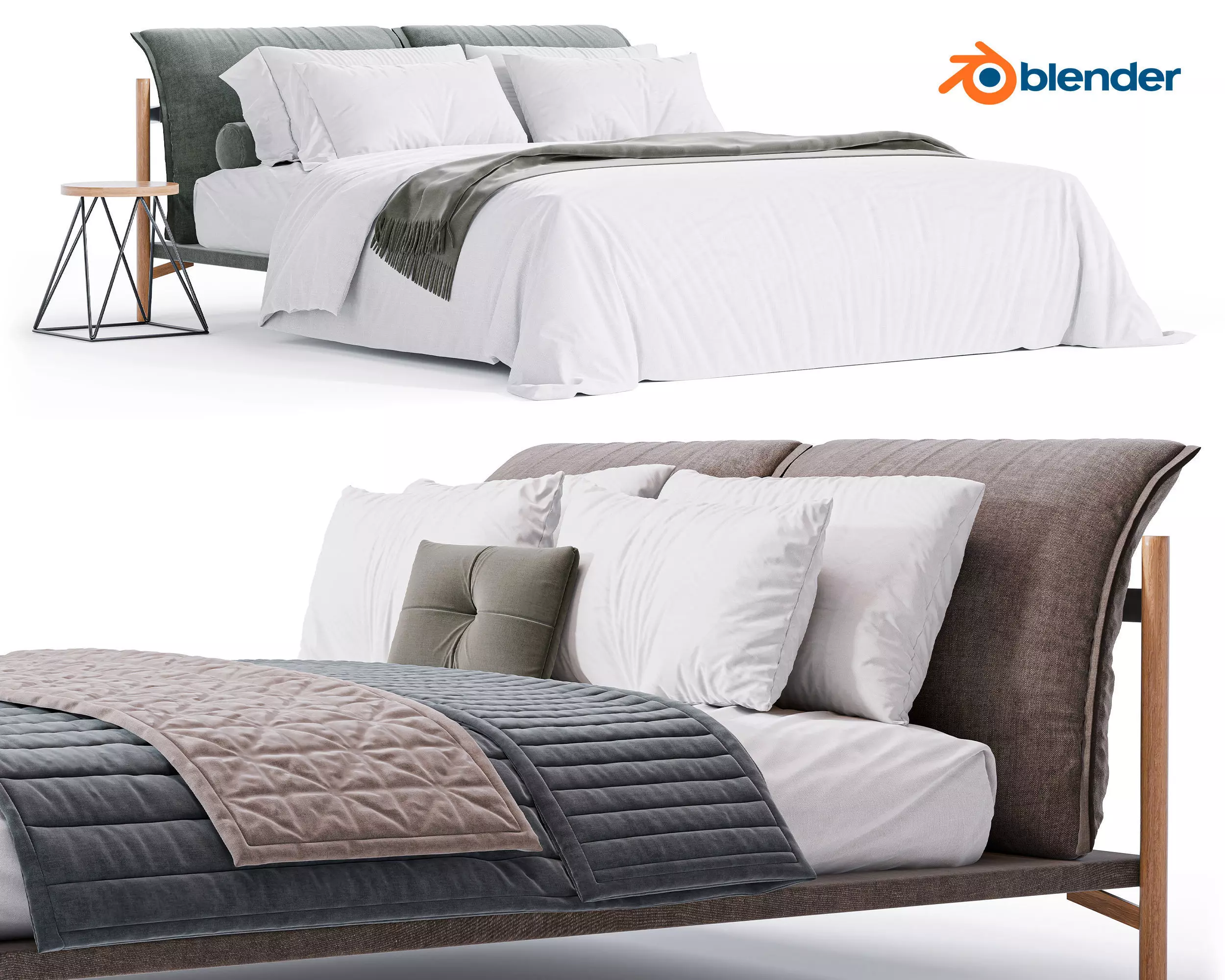 Cayman Bed By Diotti 3D model