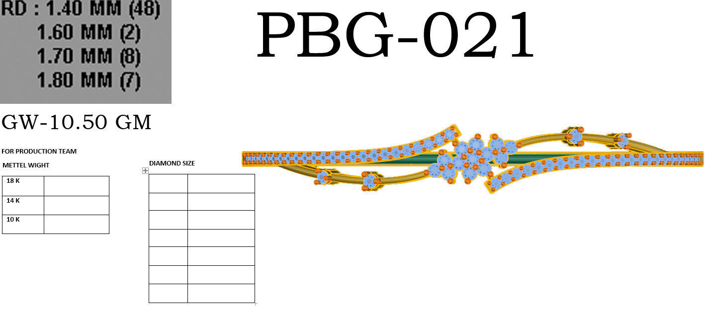 Yellow gold diamond Bangle-PBG-021 DIA 3D print model_6