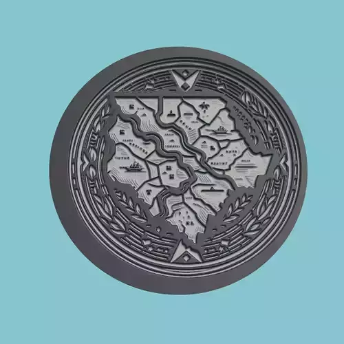 Sudan South Map Medallion Wall Art Printer