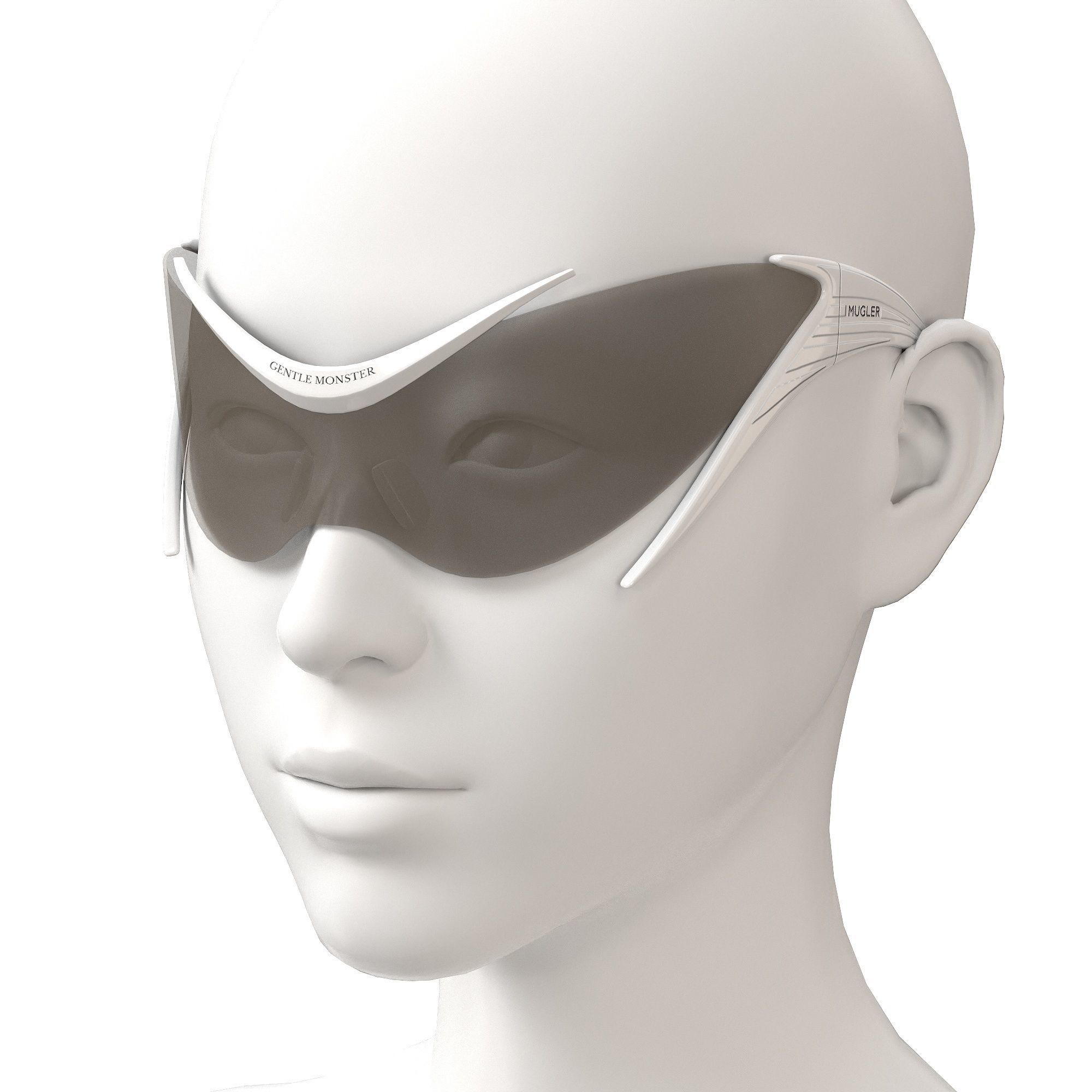 Mugler x Gentle Monster Sunglasses Low-poly 3D model_3