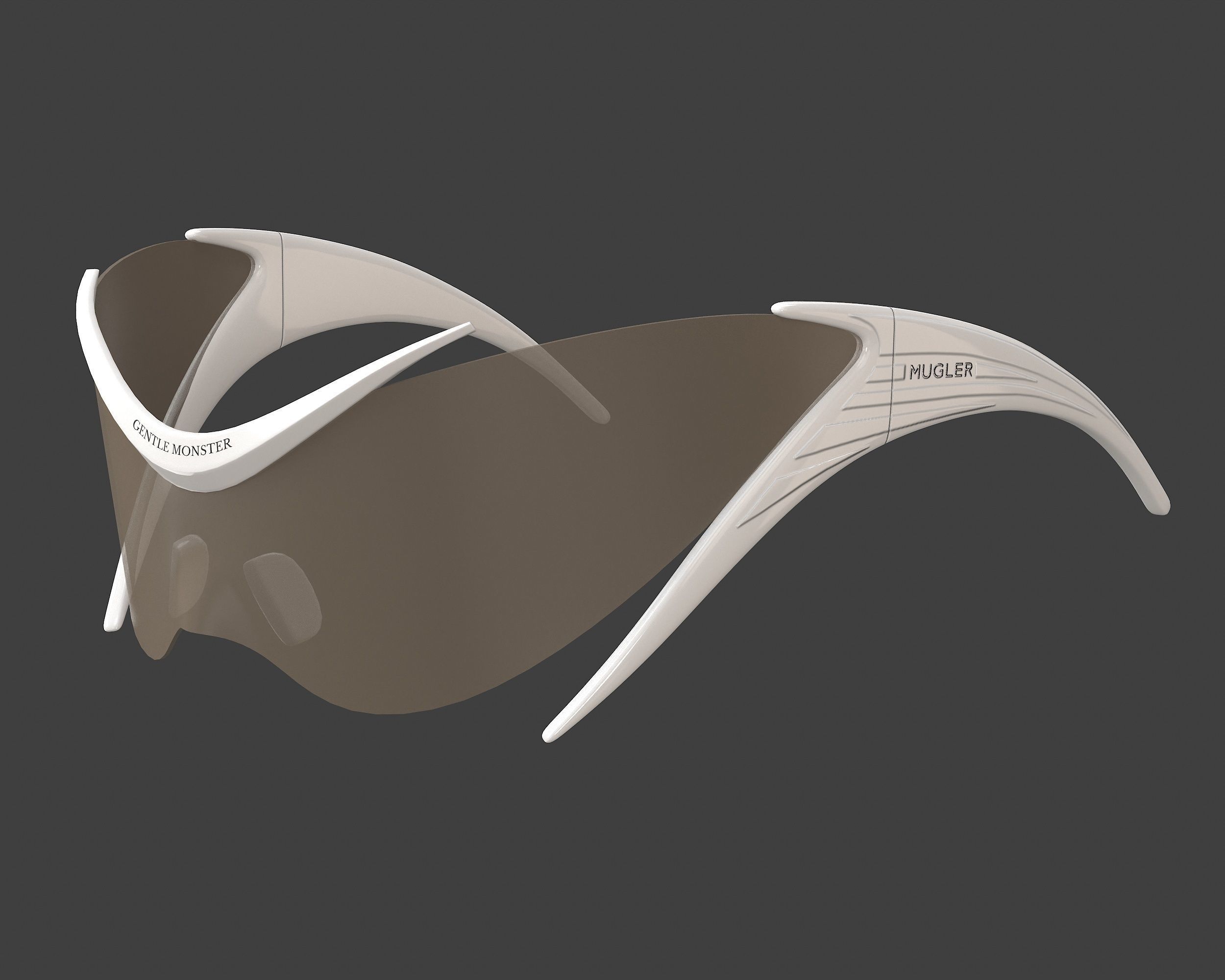 Mugler x Gentle Monster Sunglasses Low-poly 3D model_6
